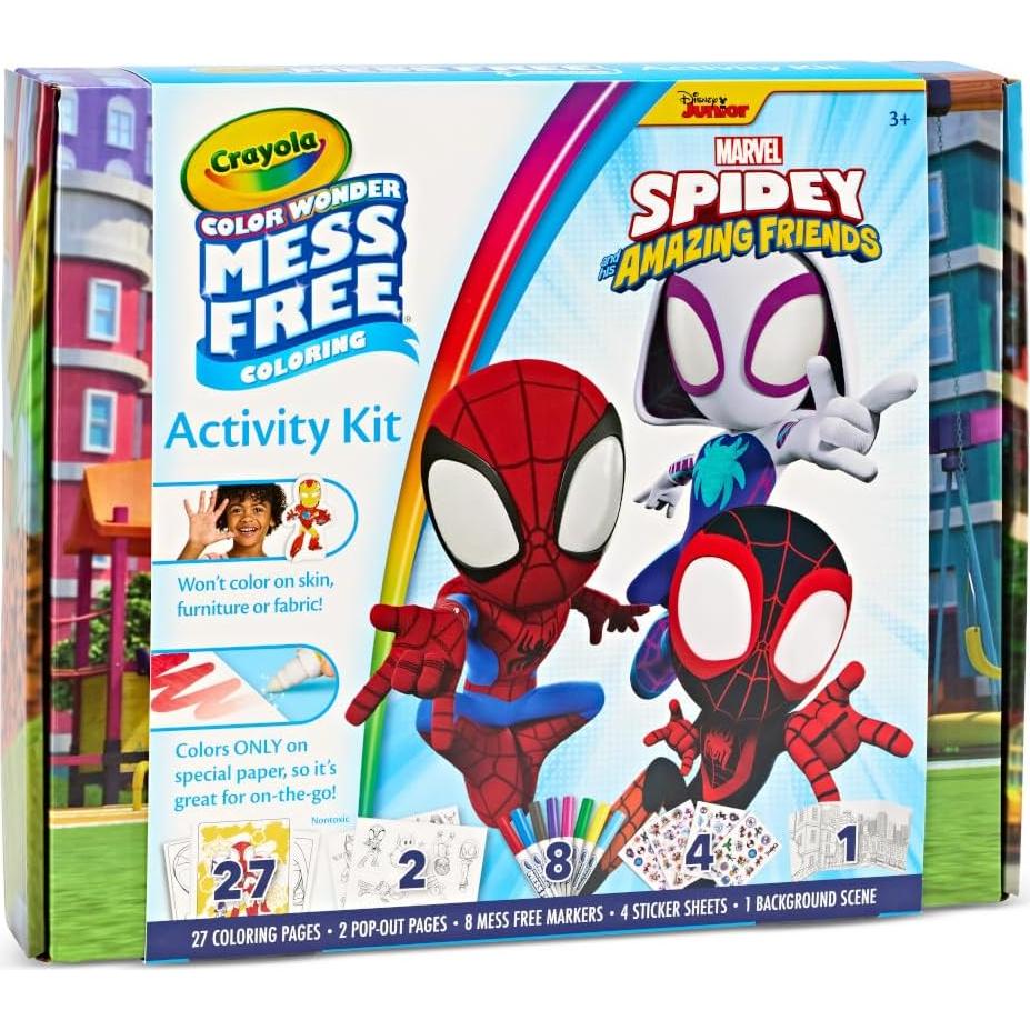 Kit de Colorear Crayola Spiderman Color Wonder 27 Páginas