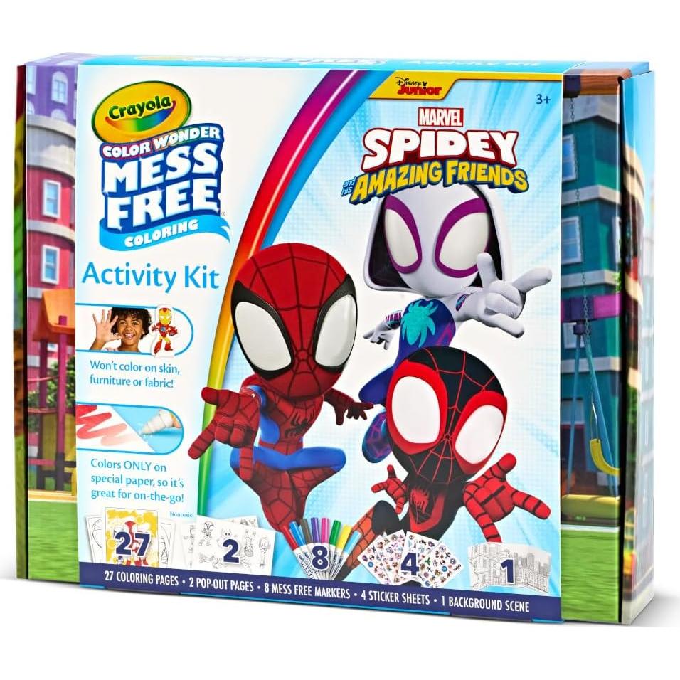 Kit de Colorear Crayola Spiderman Color Wonder 27 Páginas