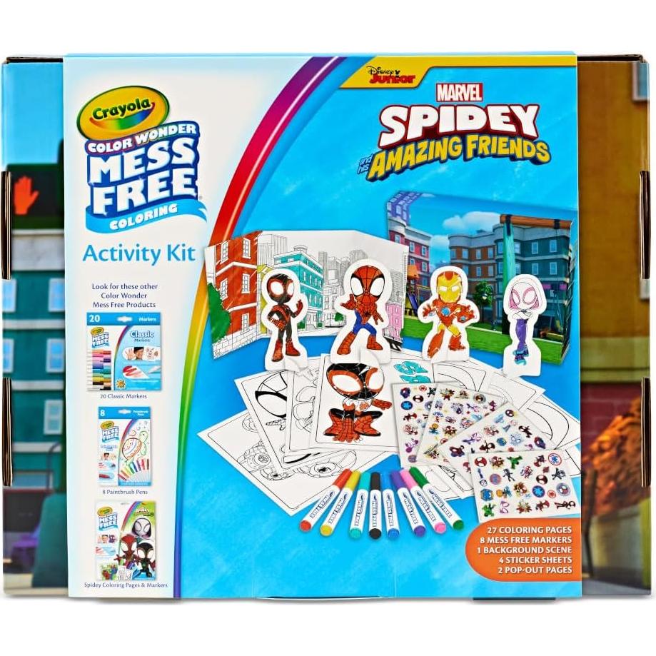 Kit de Colorear Crayola Spiderman Color Wonder 27 Páginas