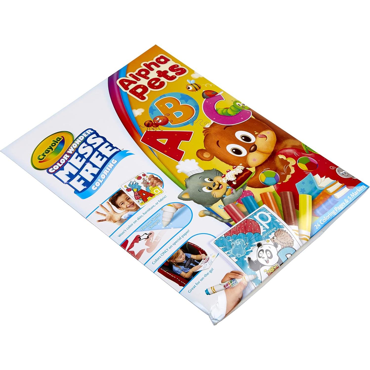 Set de Coloreado Crayola Color Wonder Alpha Pets 24 Páginas