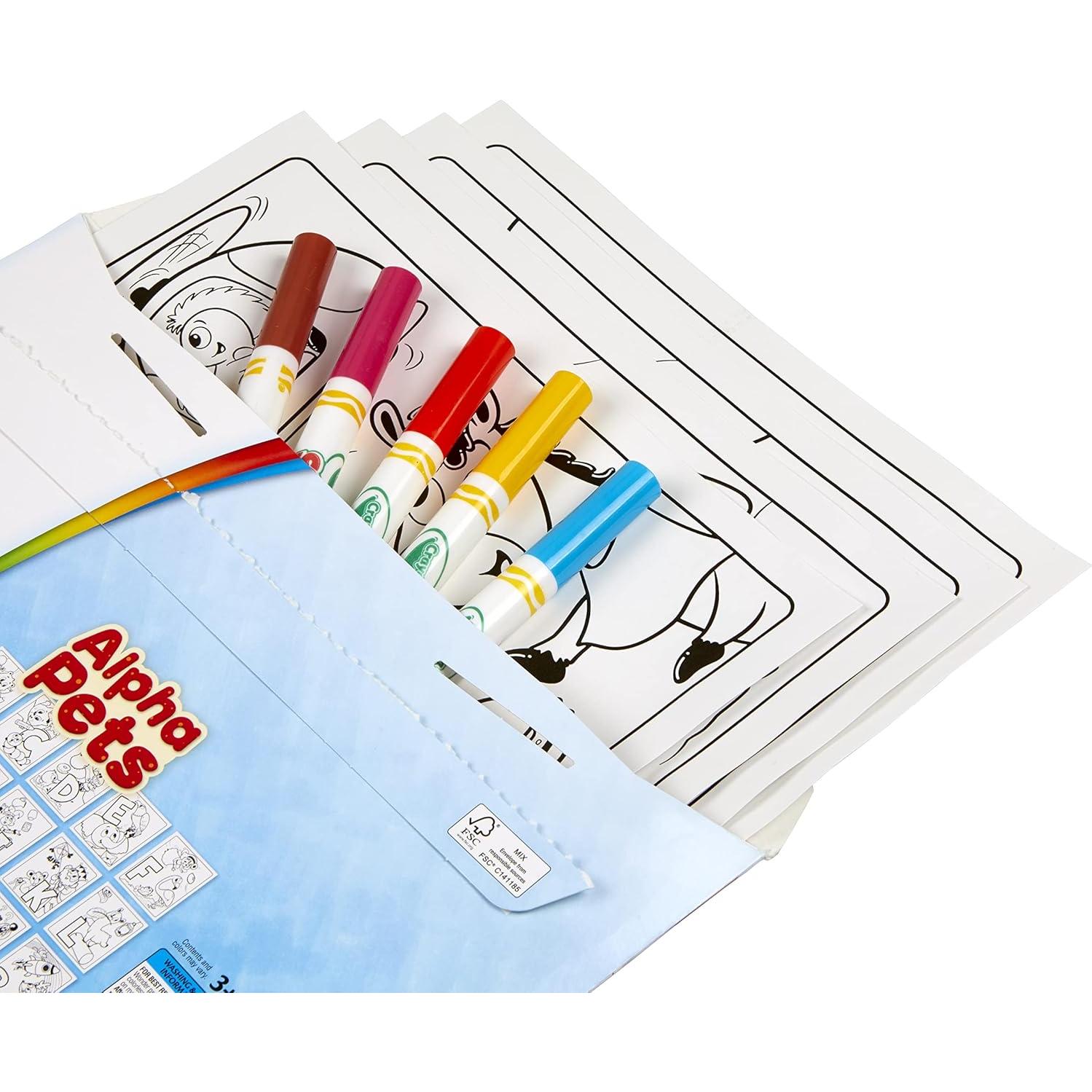 Set de Coloreado Crayola Color Wonder Alpha Pets 24 Páginas