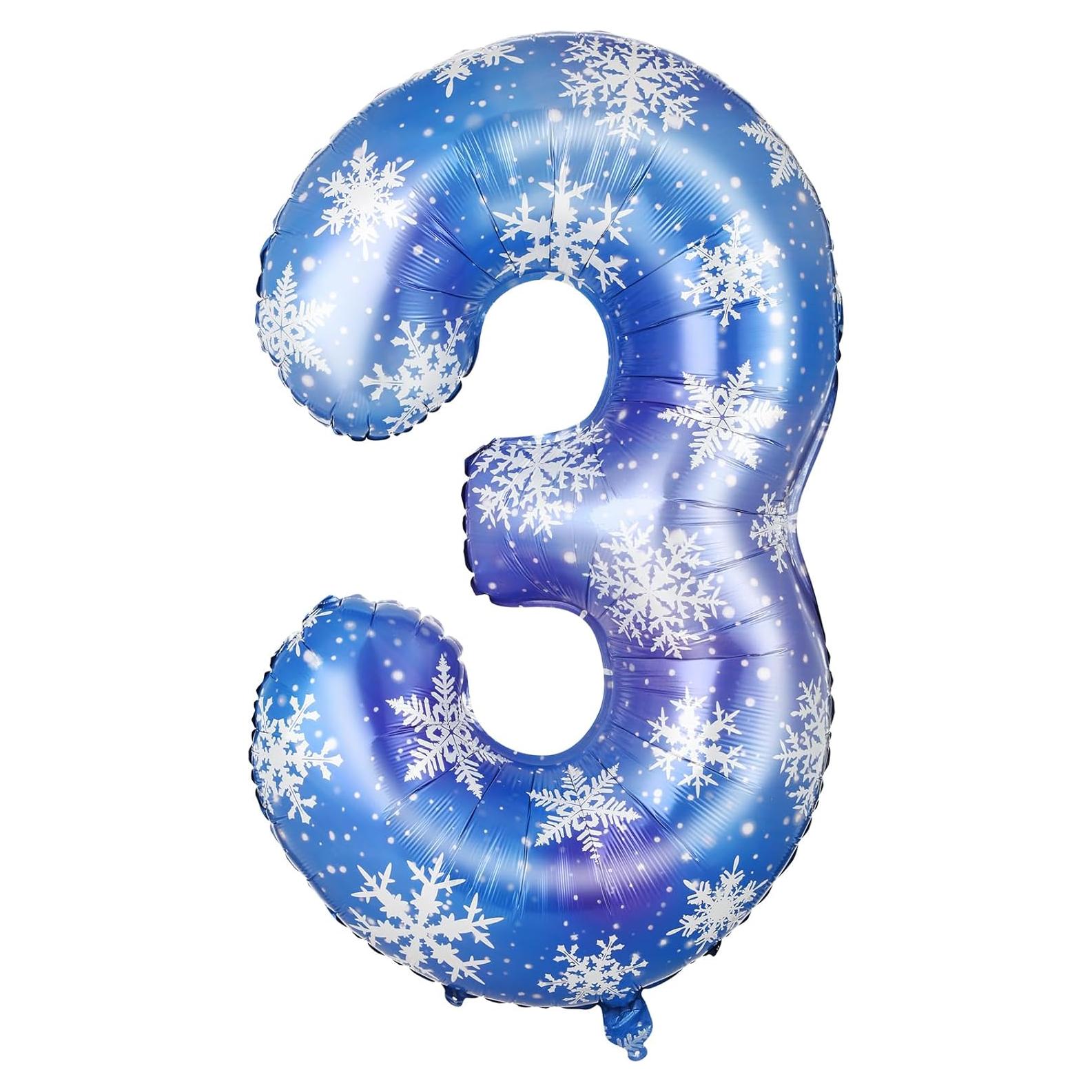 Globo de Nieve Azul 101.6 cm Lunmon - Decoración Cumpleaños Niñas