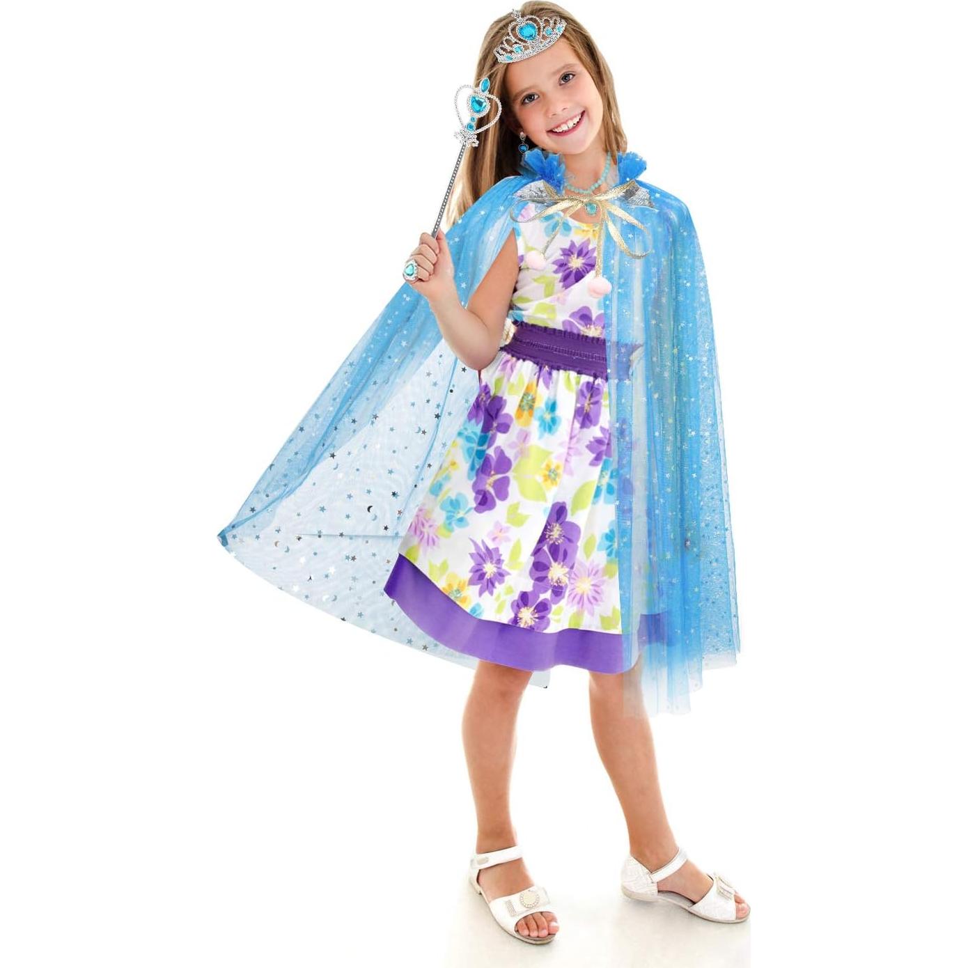 Conjunto de Disfraz de Princesa Fedio 7 Piezas Azul