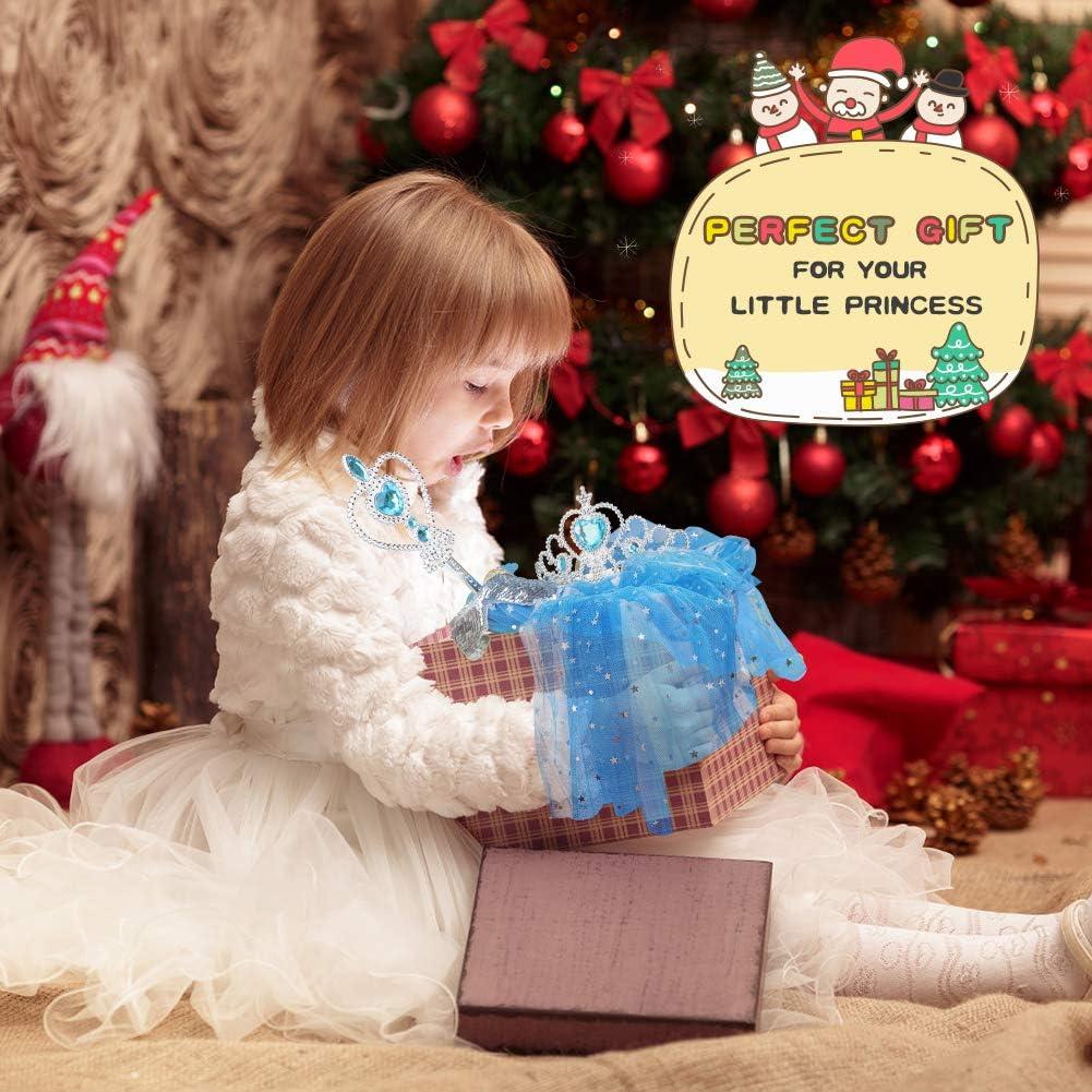 Conjunto de Disfraz de Princesa Fedio 7 Piezas Azul