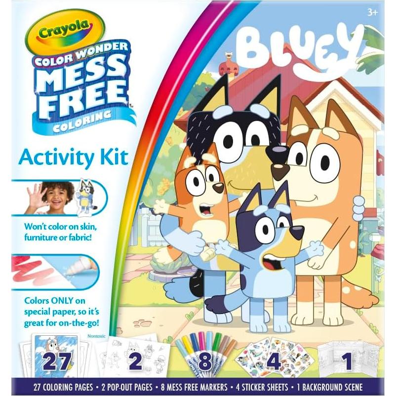 Kit de Actividades Color Wonder Crayola Bluey 27 Páginas