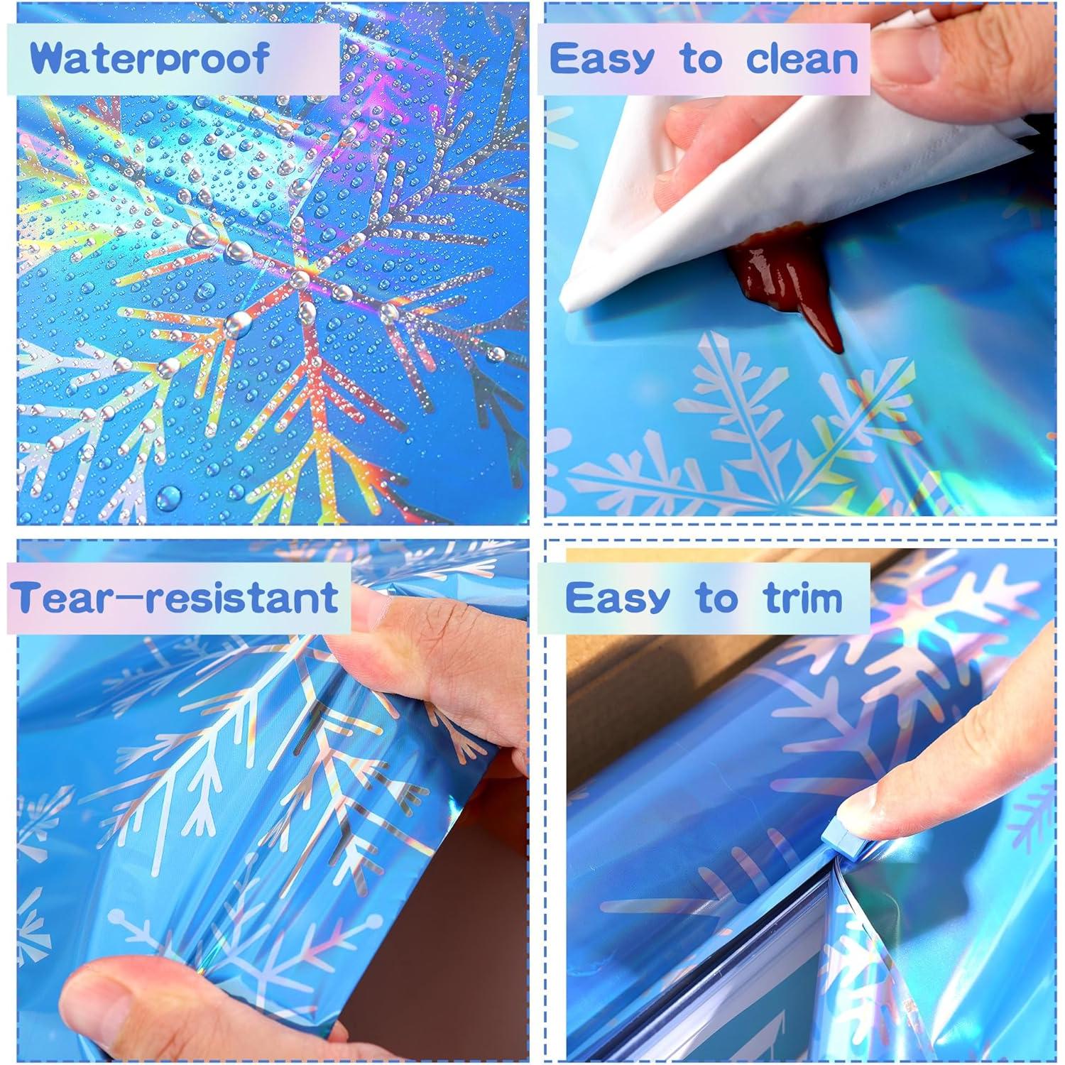 Mantel Iridiscente Copo de Nieve Kochorie 30.5m Azul Morado