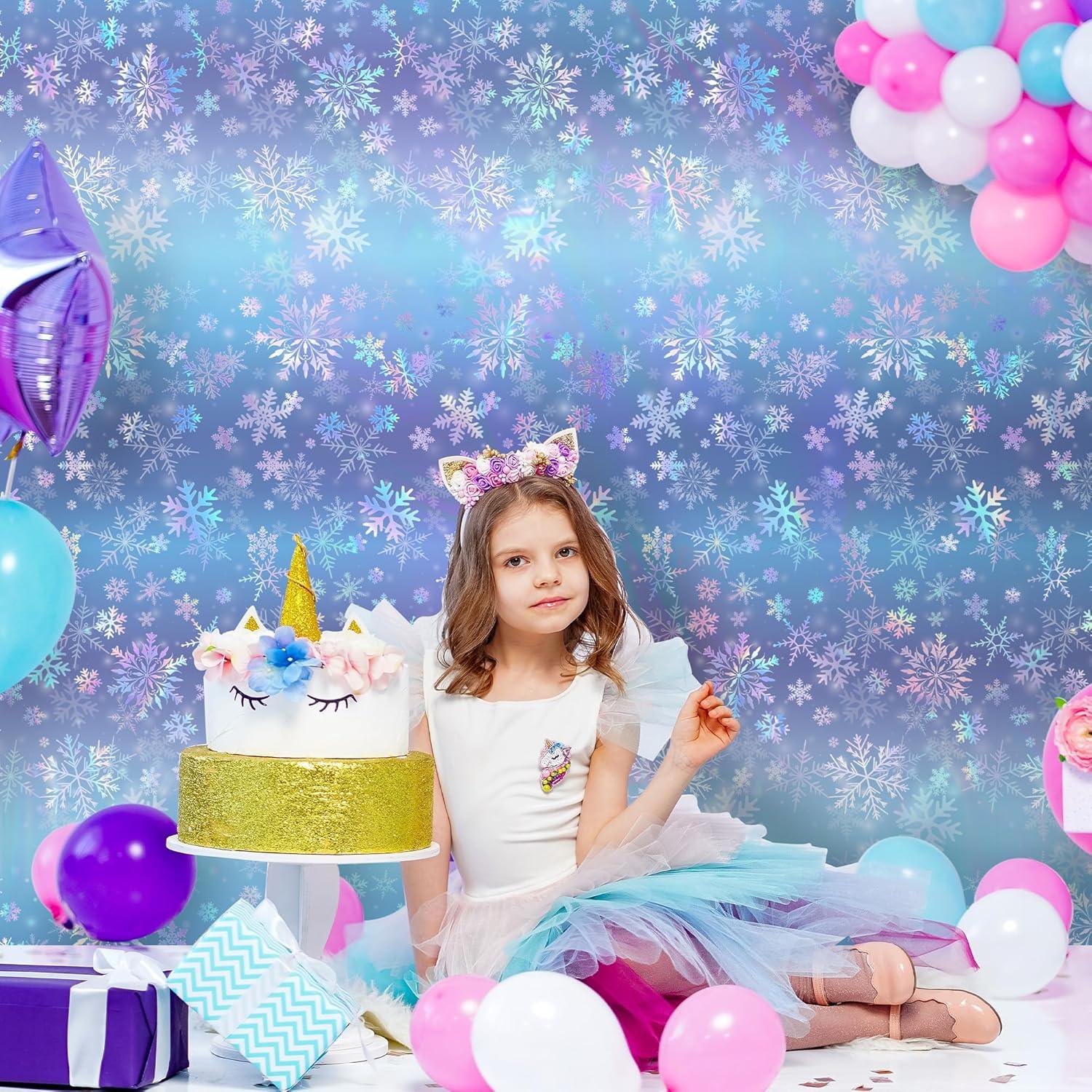 Mantel Iridiscente Copo de Nieve Kochorie 30.5m Azul Morado