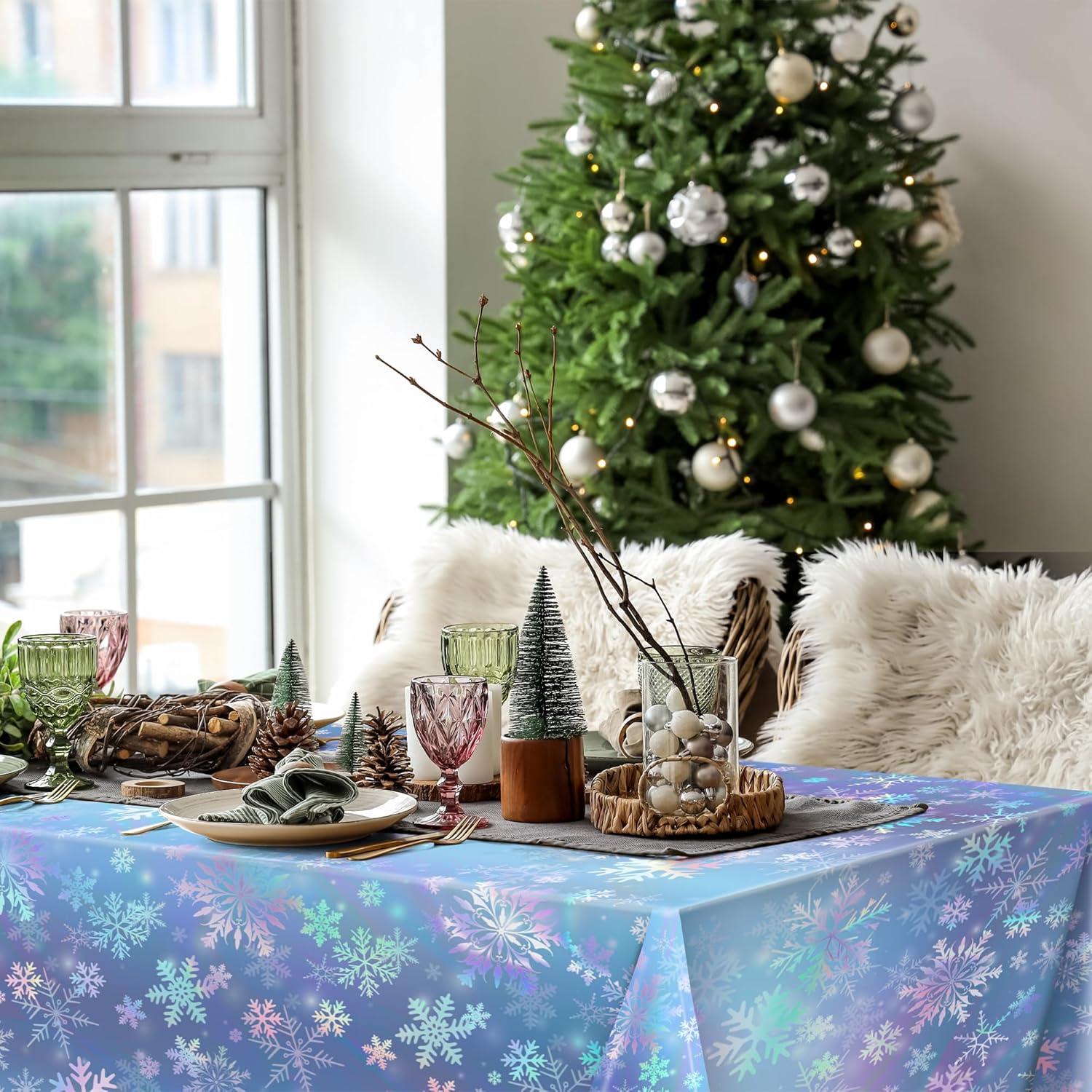 Mantel Iridiscente Copo de Nieve Kochorie 30.5m Azul Morado