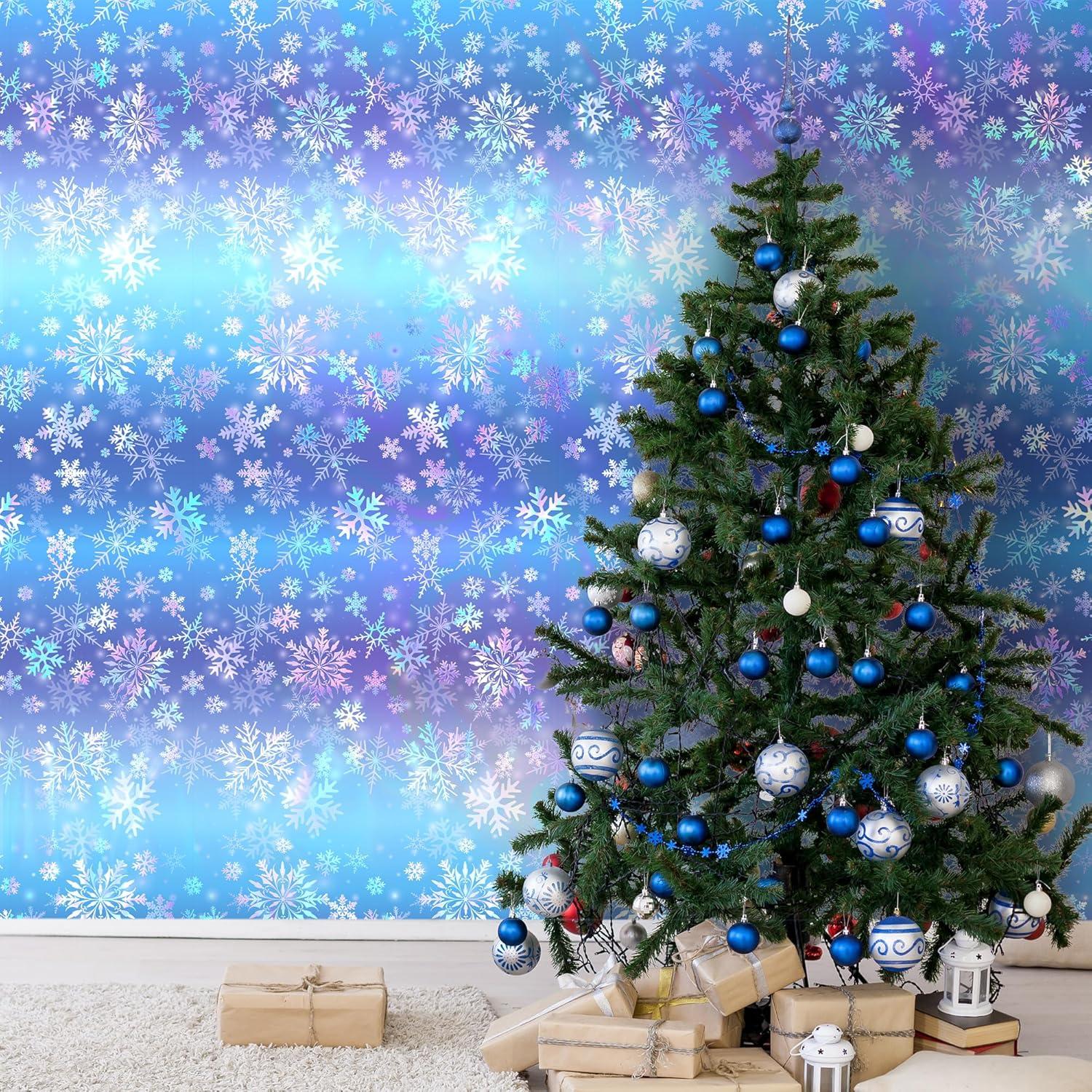 Mantel Iridiscente Copo de Nieve Kochorie 30.5m Azul Morado