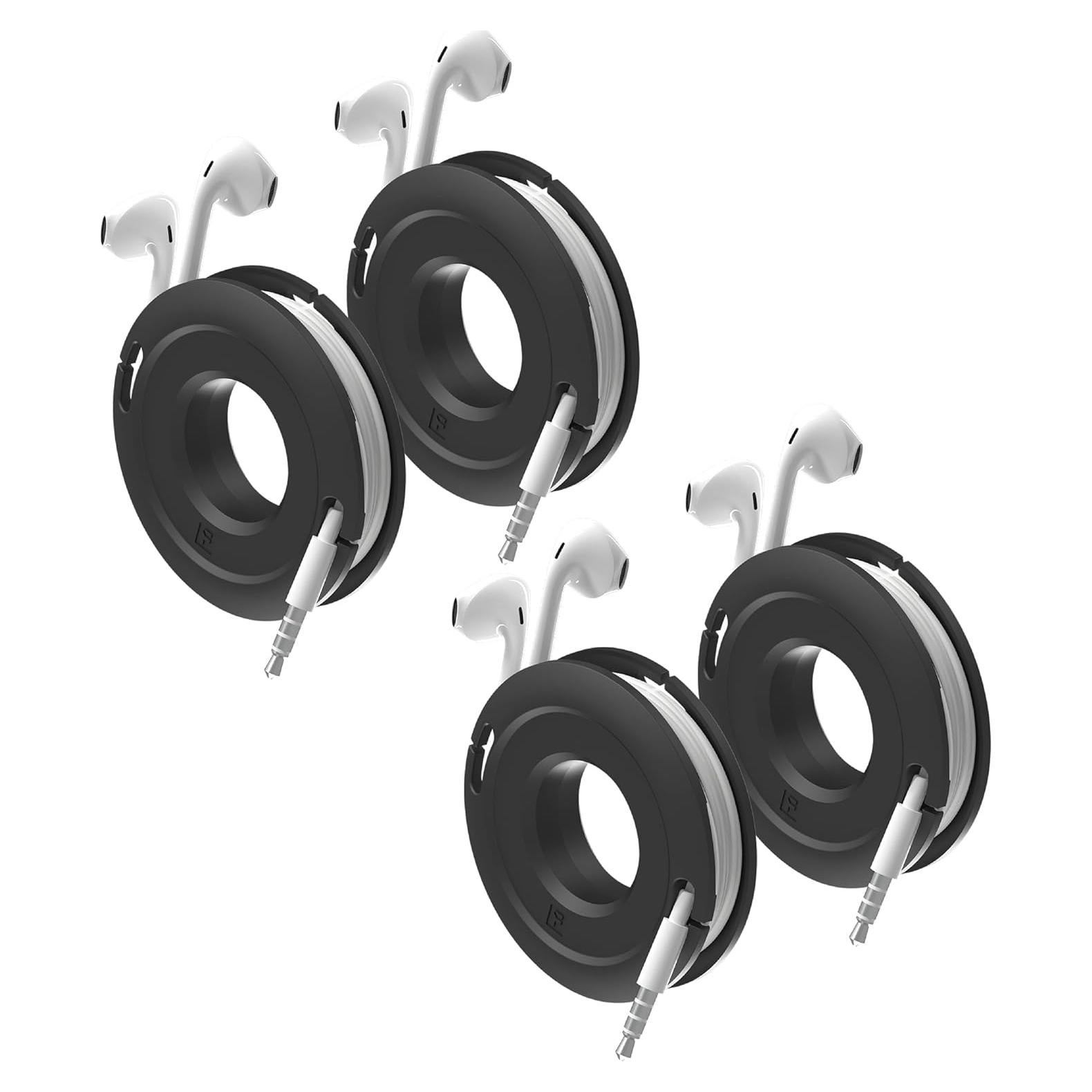 Organizador de Cables Fuse Mini 4-Pack Negro - Enrollador Auriculares