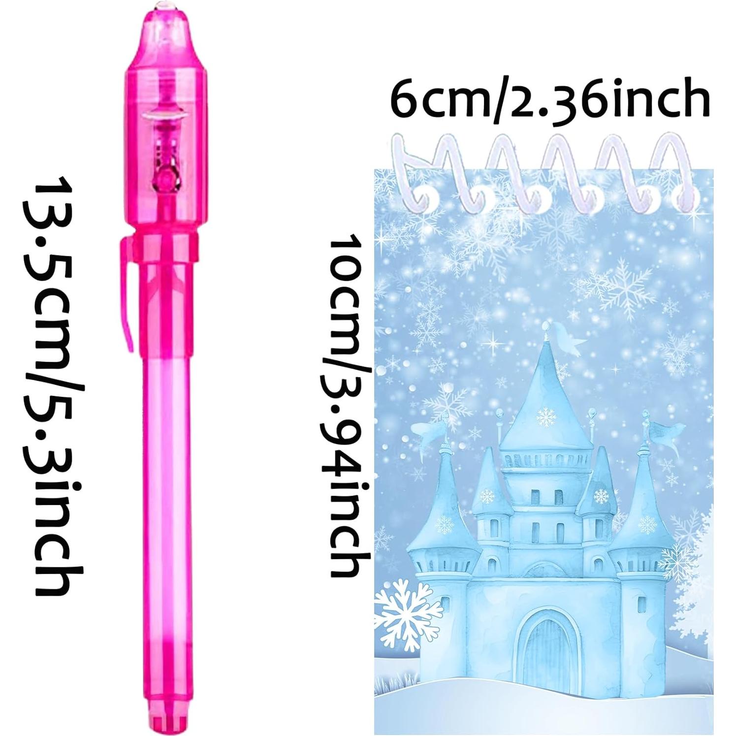 Favoritos de Fiesta Frozen | 12 Bolígrafos Tinta Invisible y 12 Mini Blocs