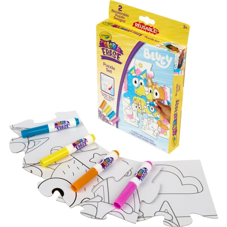 Rompecabezas Reutilizable Crayola Bluey 12 Piezas 15,24 cm
