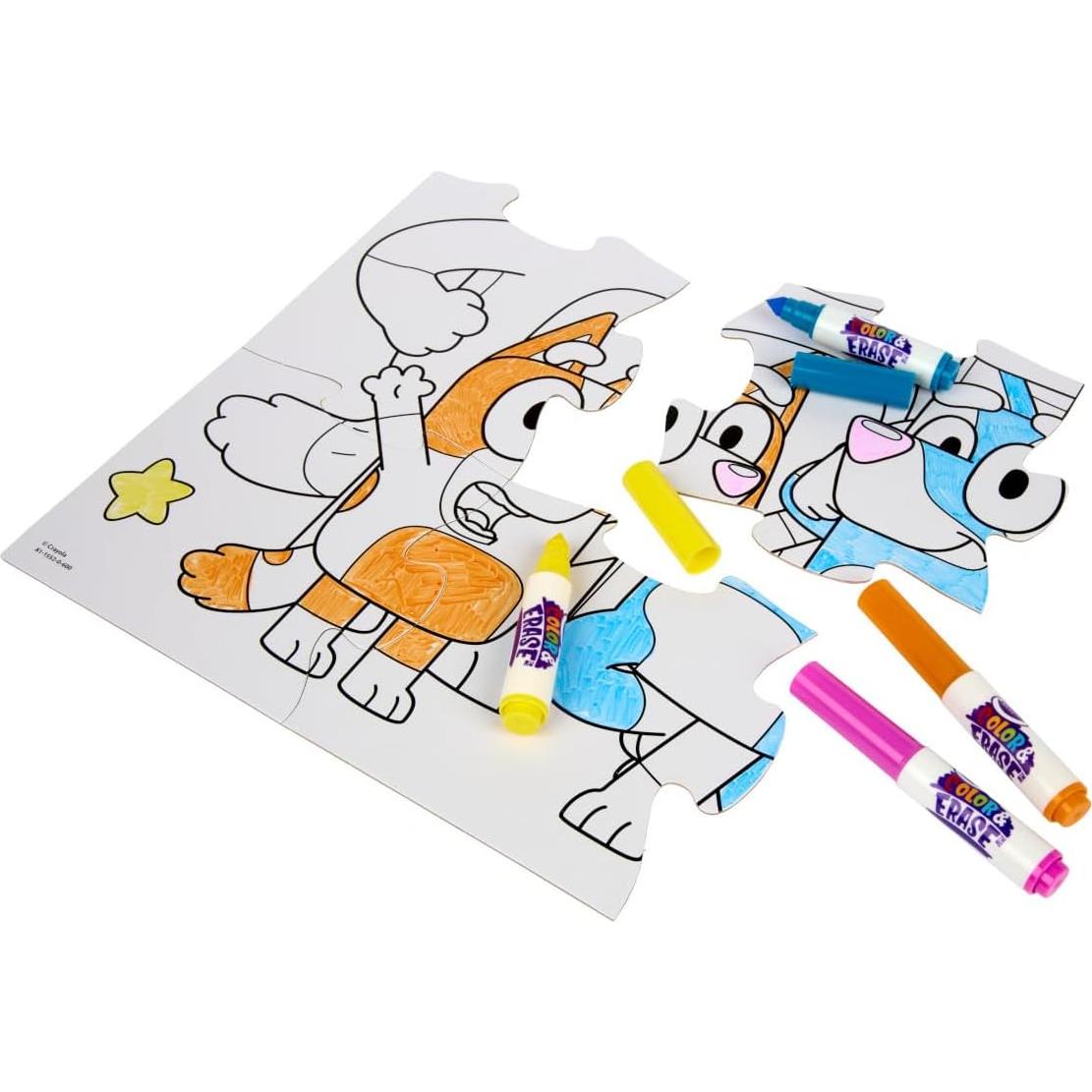 Rompecabezas Reutilizable Crayola Bluey 12 Piezas 15,24 cm