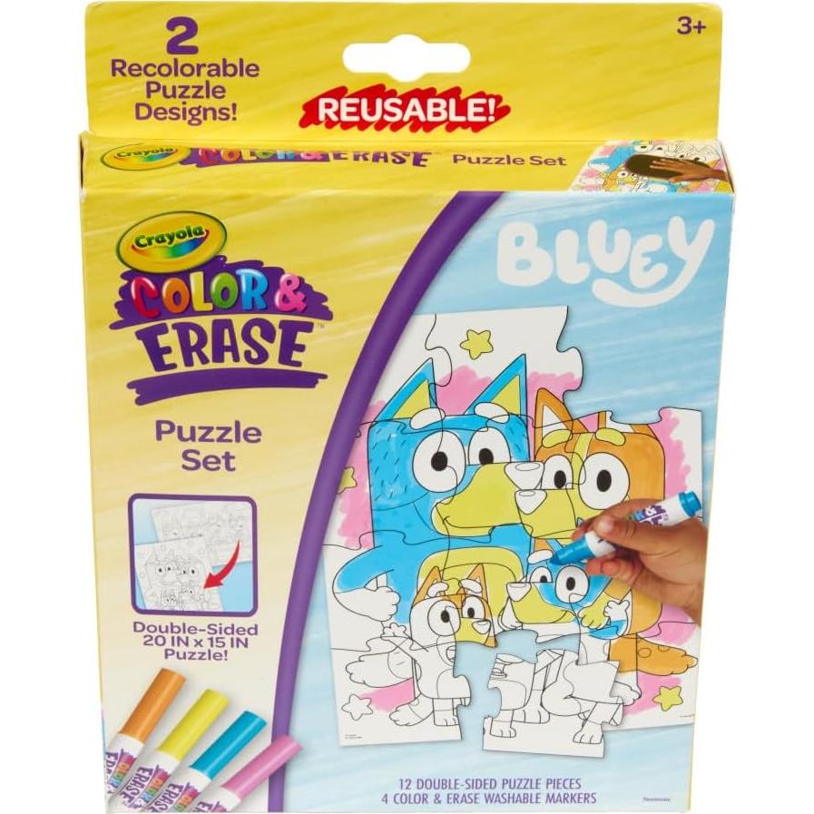 Rompecabezas Reutilizable Crayola Bluey 12 Piezas 15,24 cm