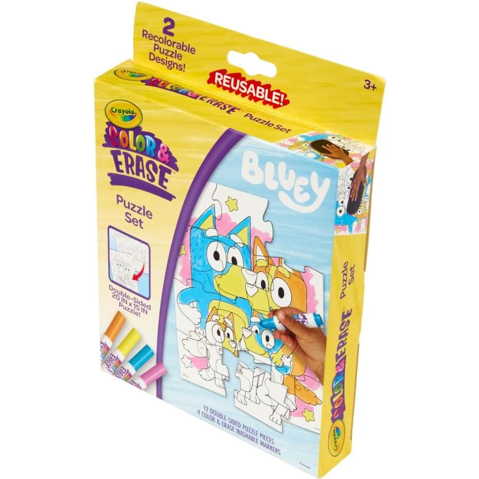 Rompecabezas Reutilizable Crayola Bluey 12 Piezas 15,24 cm