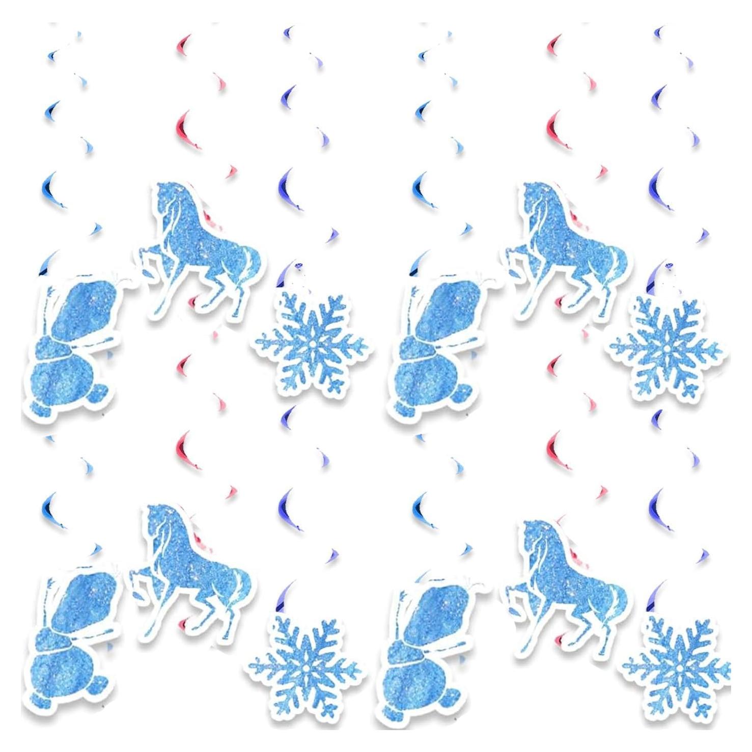 12 Espirales Colgantes de Copos de Nieve MASGY - Multicolor