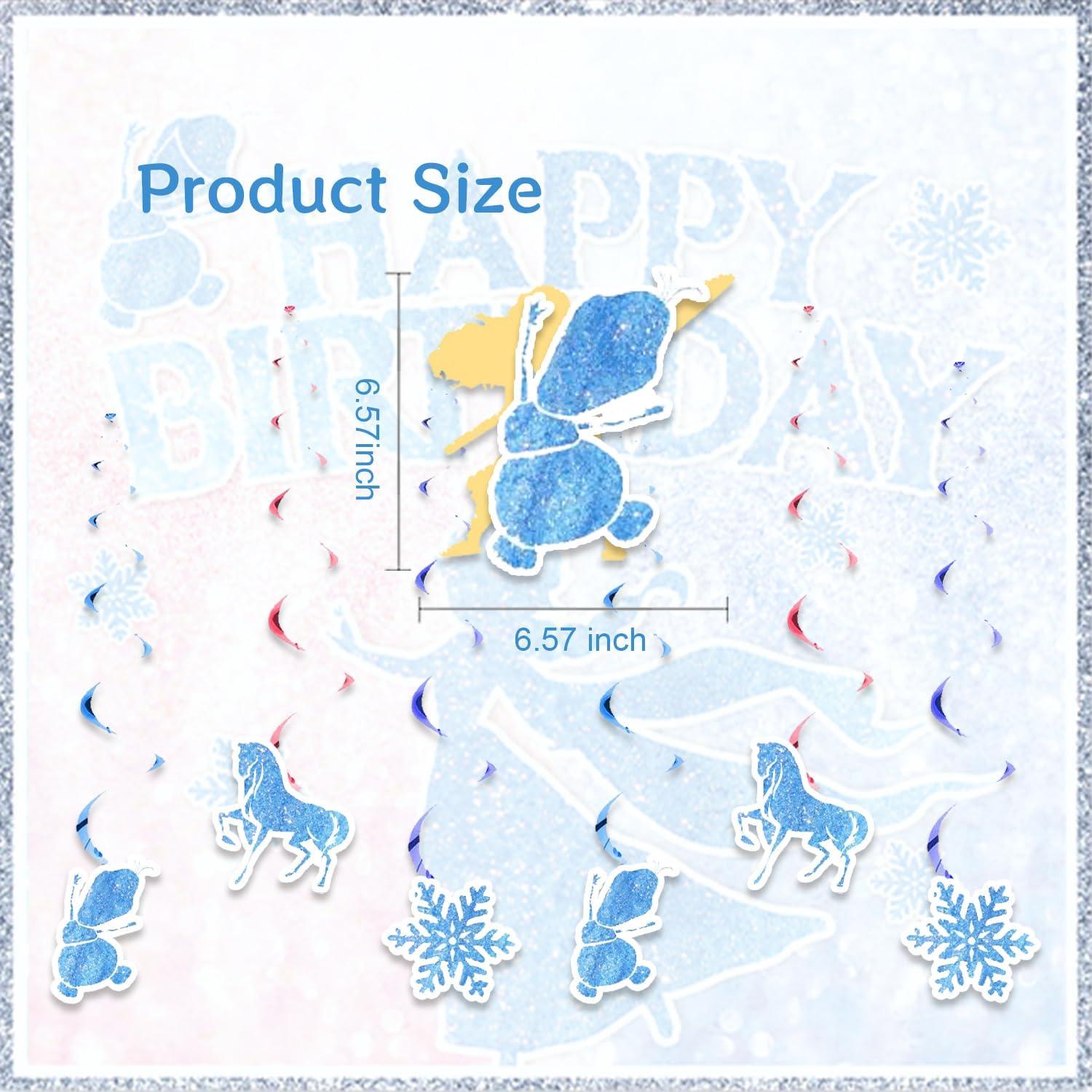 12 Espirales Colgantes de Copos de Nieve MASGY - Multicolor