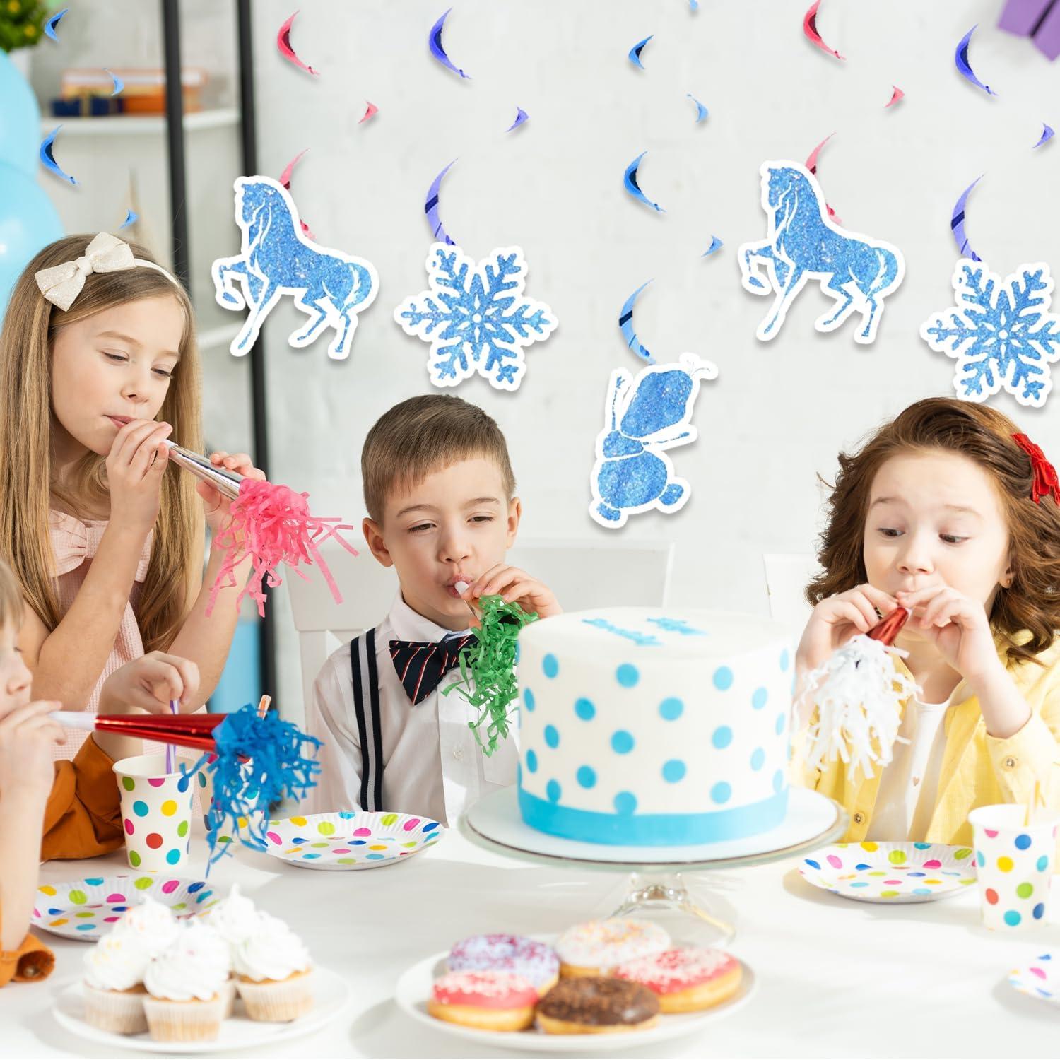 12 Espirales Colgantes de Copos de Nieve MASGY - Multicolor