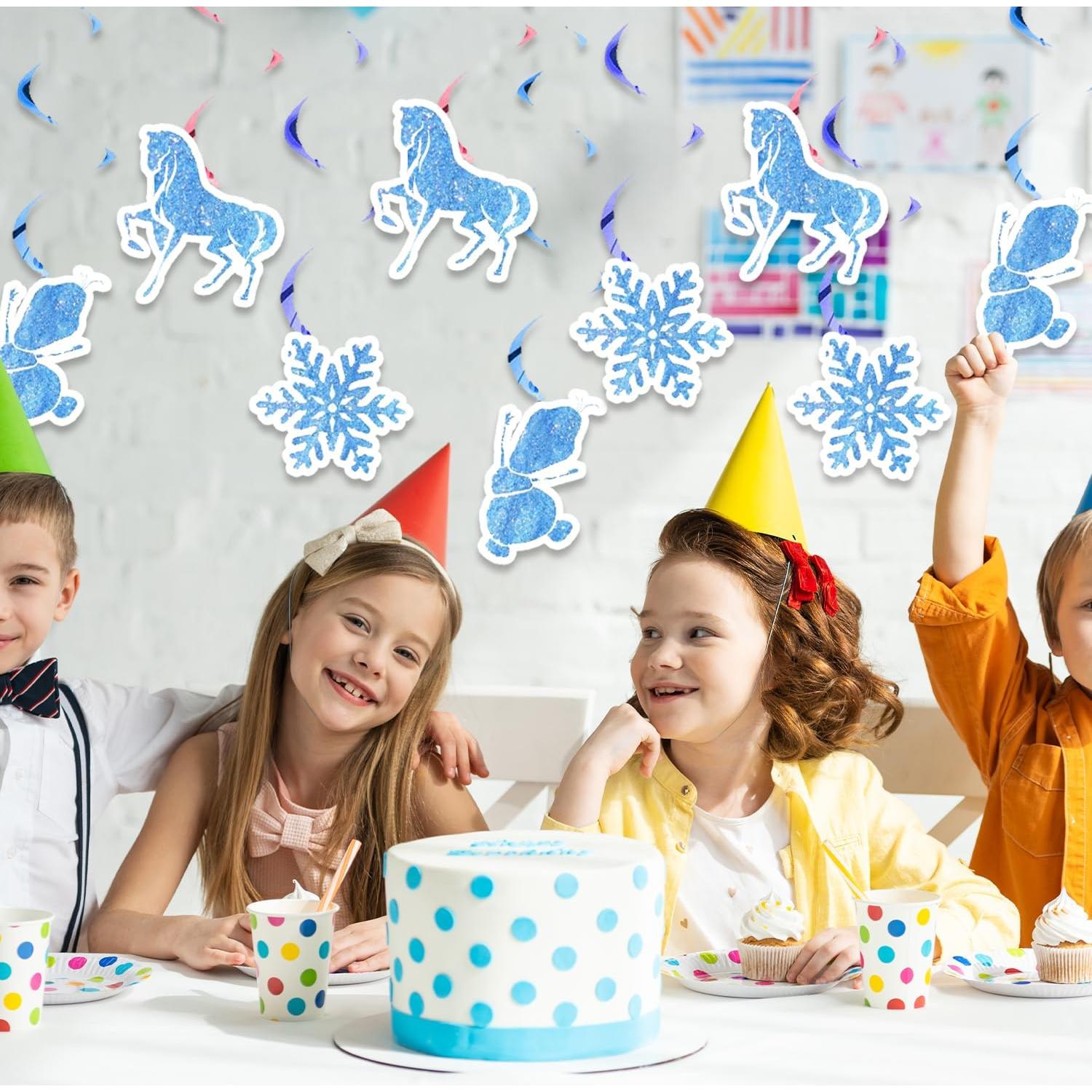 12 Espirales Colgantes de Copos de Nieve MASGY - Multicolor