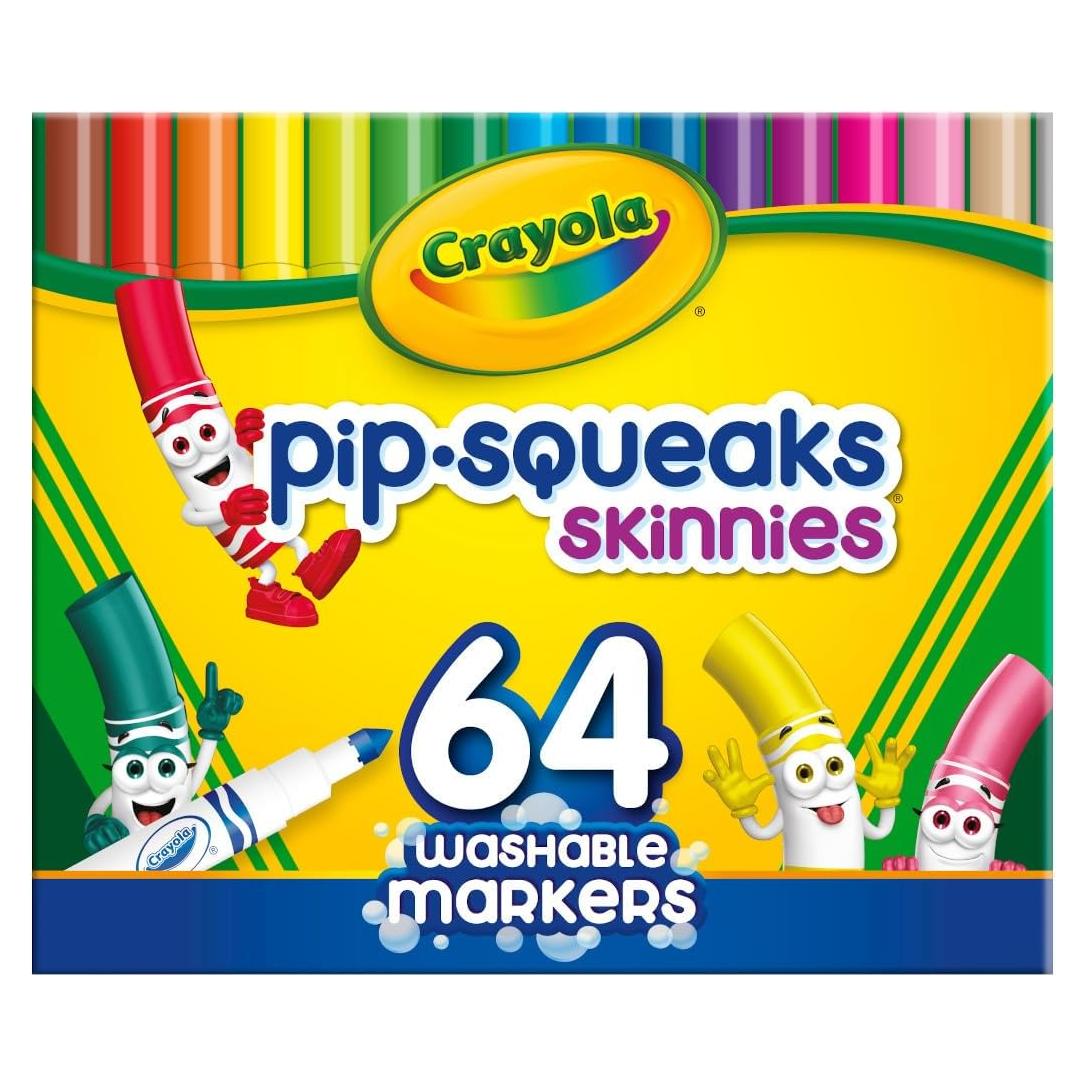 Marcadores Lavables Crayola Pip-Squeaks Skinnies 64 Colores