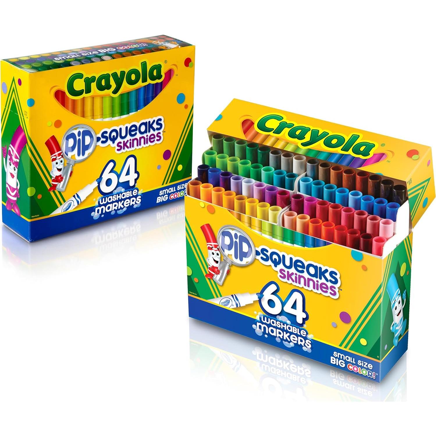 Marcadores Lavables Crayola Pip-Squeaks Skinnies 64 Colores