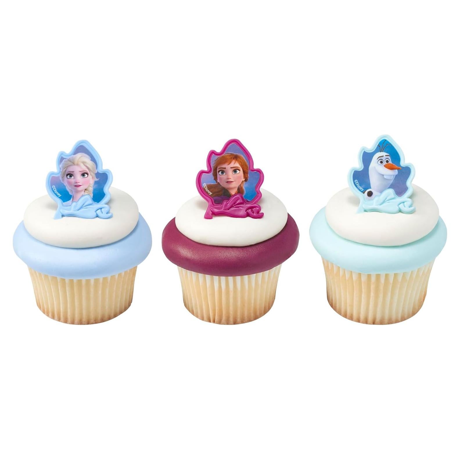 Anillos Decorativos para Cupcakes DecoPac Frozen II - 24 Piezas
