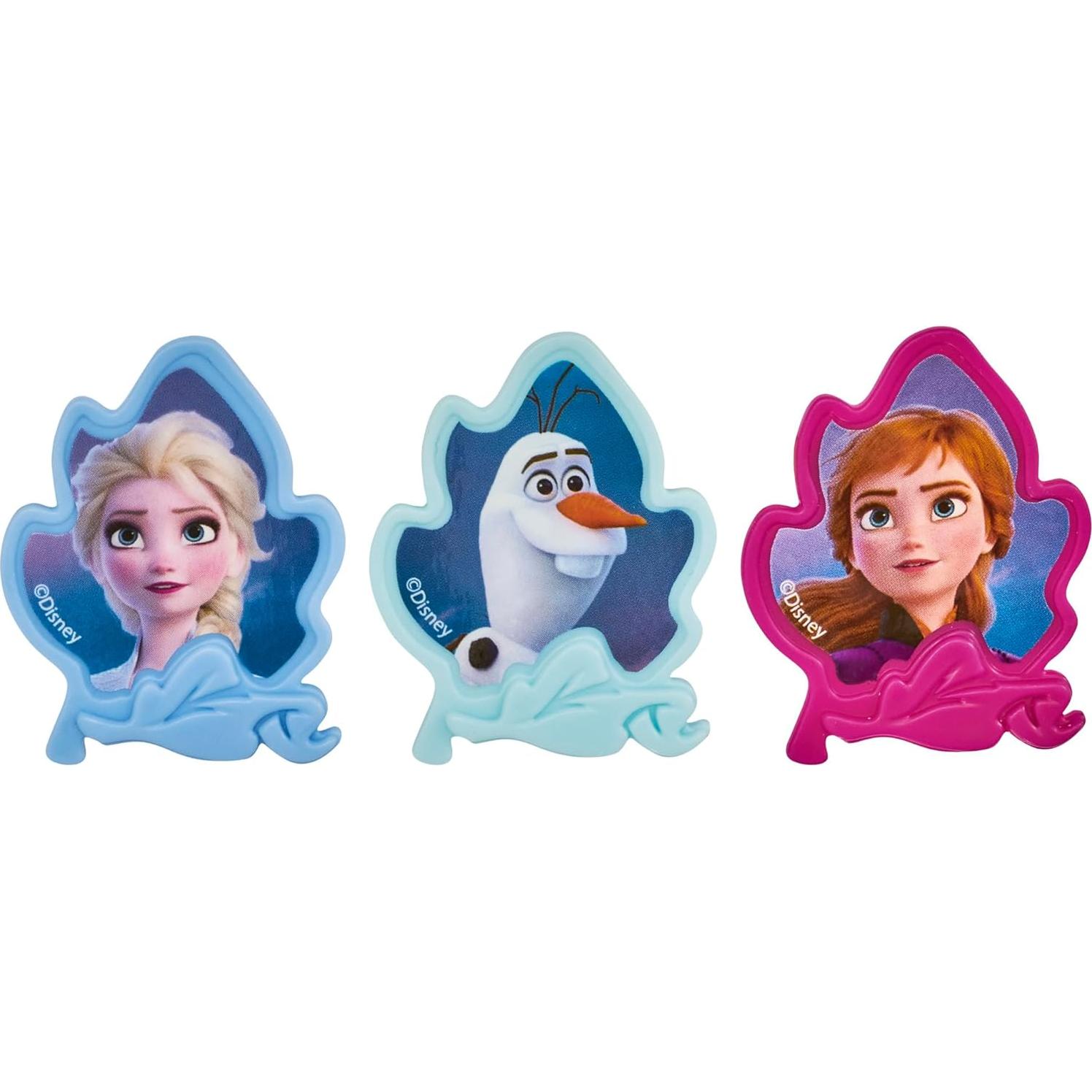 Anillos Decorativos para Cupcakes DecoPac Frozen II - 24 Piezas