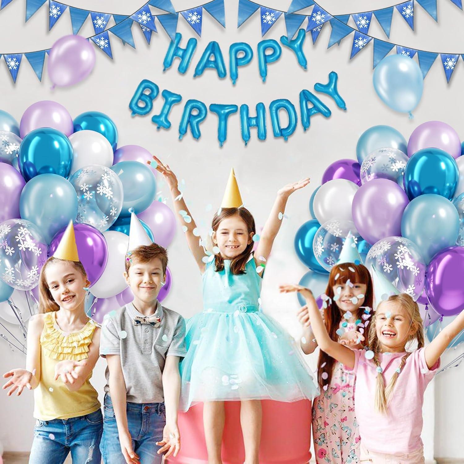 Globos de Fiesta Congelados 60pcs 30cm BAUANOOY Morados y Azules