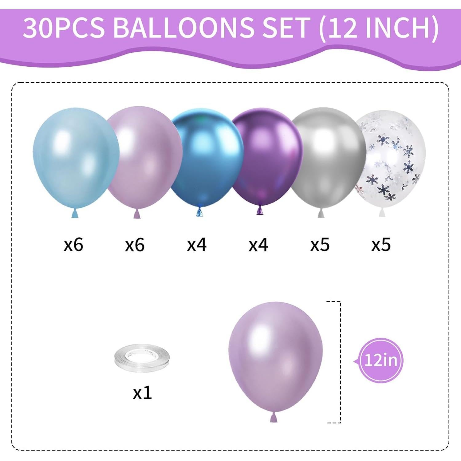 Globos de Fiesta Congelados Biapian 12 Pulgadas - 24 Piezas