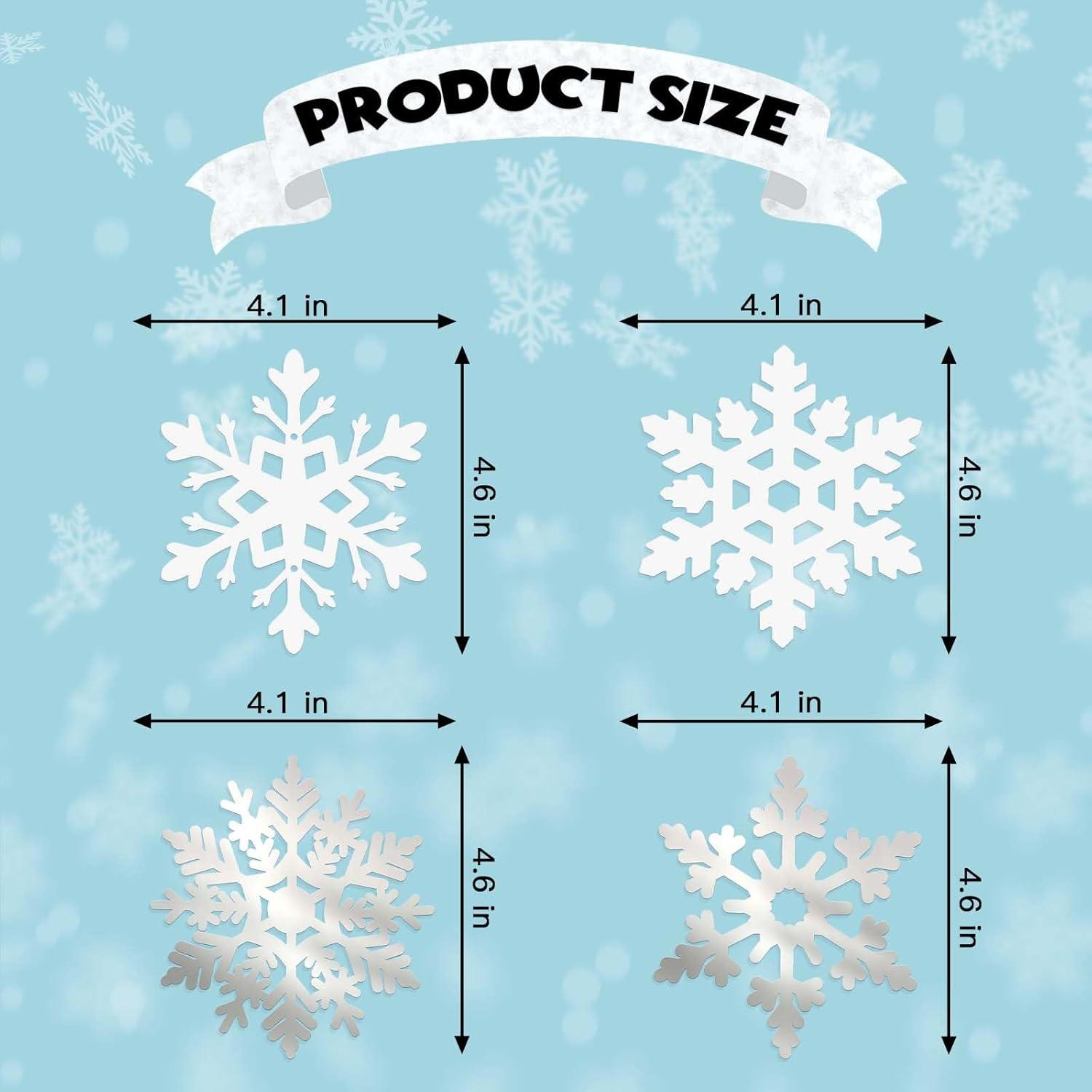 32 Espirales Colgantes Copos de Nieve PartyGarden - Decoración Invierno