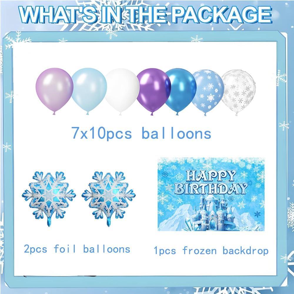 Decoraciones de Cumpleaños Frozen 73 Pcs - ISWAYSTORE