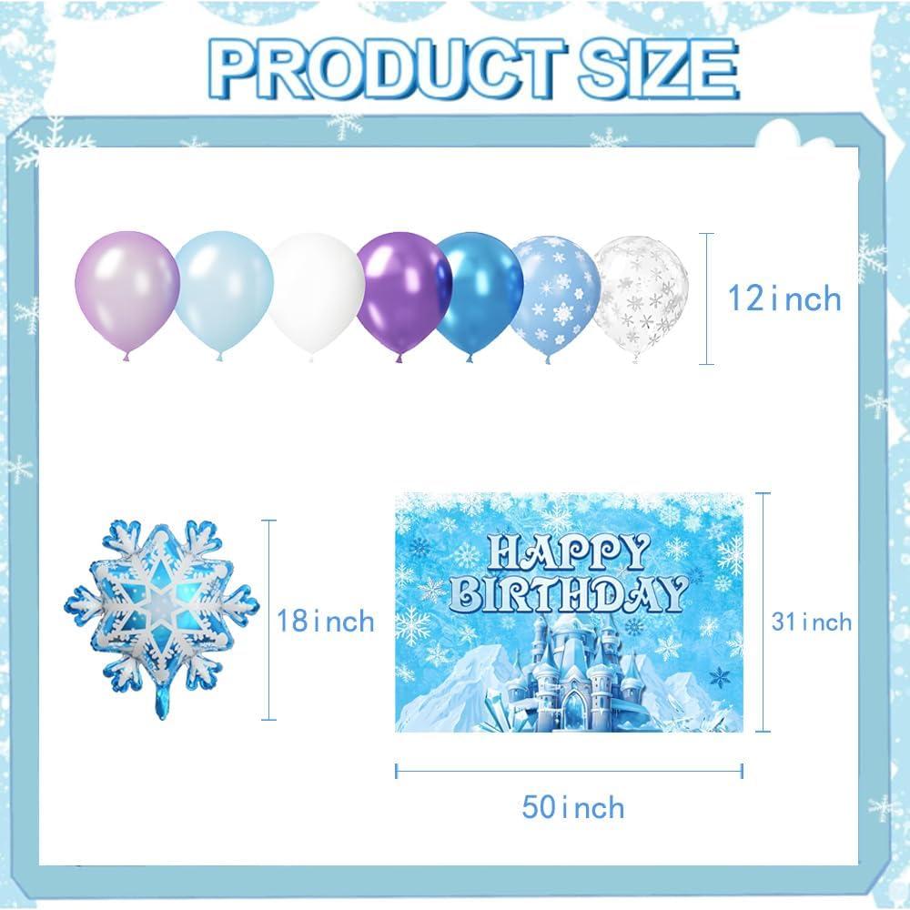 Decoraciones de Cumpleaños Frozen 73 Pcs - ISWAYSTORE