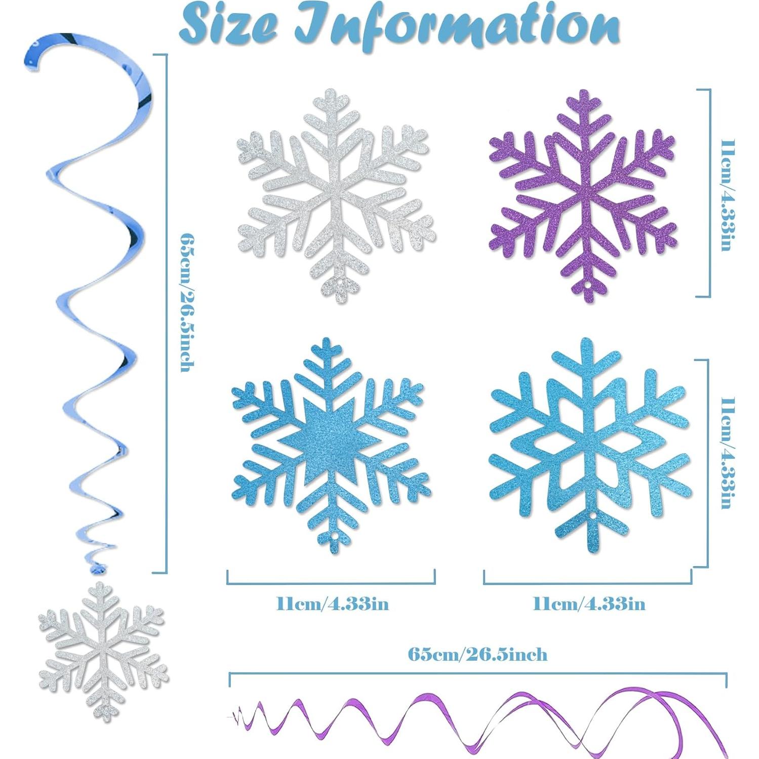 Decoraciones Colgantes de Copos de Nieve JIVELER 30 Piezas