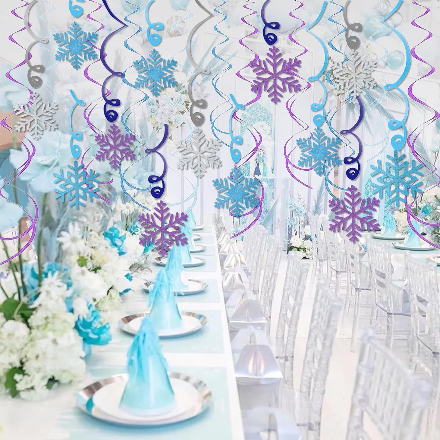 Decoraciones Colgantes de Copos de Nieve JIVELER 30 Piezas