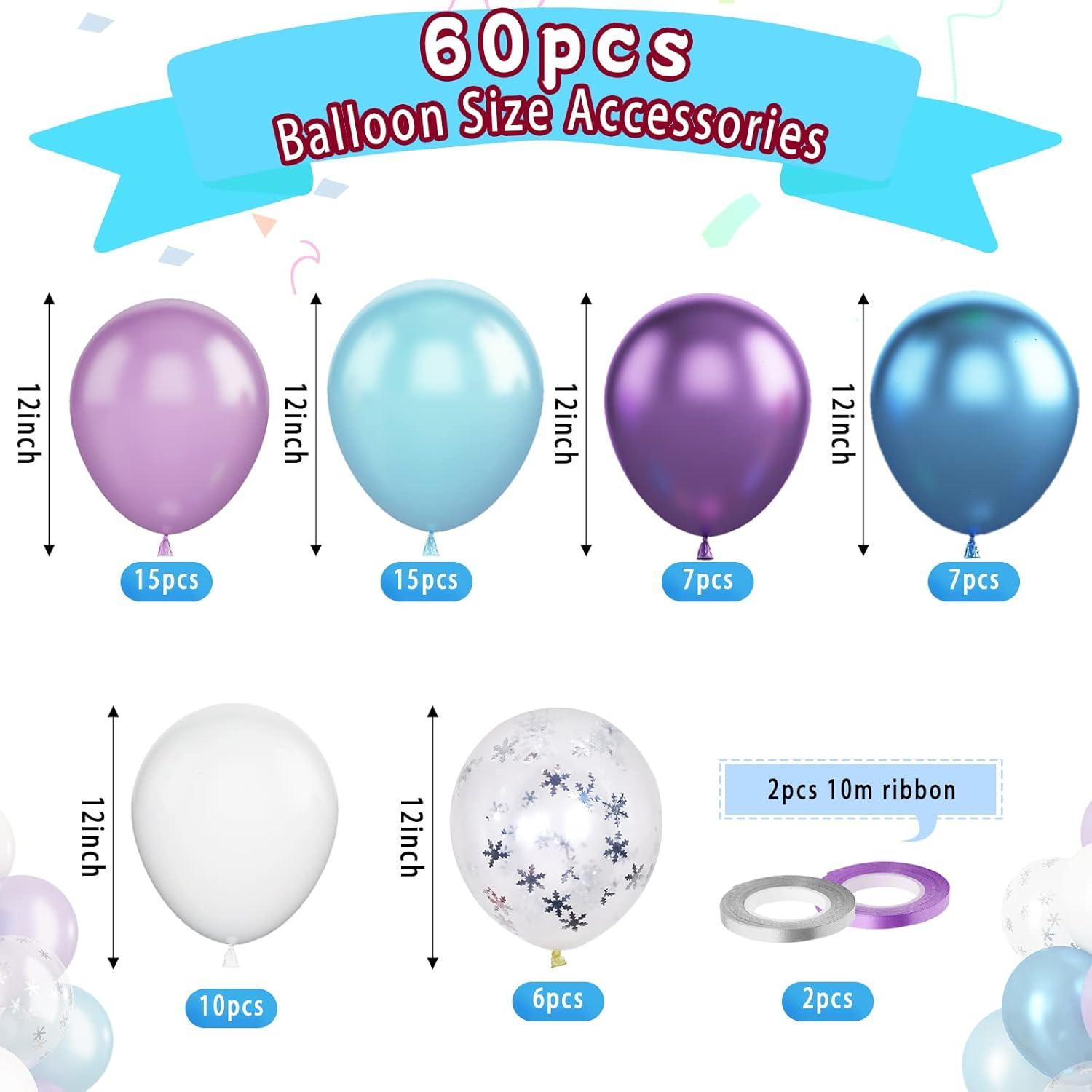 Globos Congelados Paready 60 Pcs 30.48 cm Morado y Azul