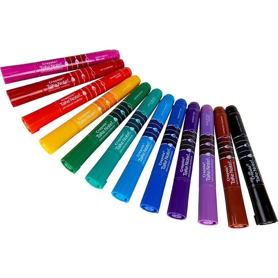 Marcadores Crayola Take Note 12ct Punta Chisel Secado Rápido
