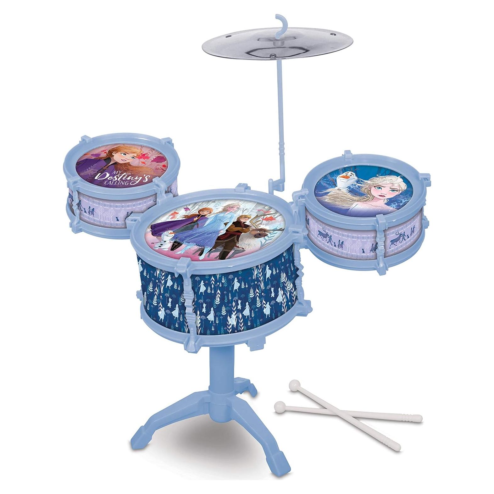Kit de Batería Musical Frozen 2 - 3 Tambores y Platillo