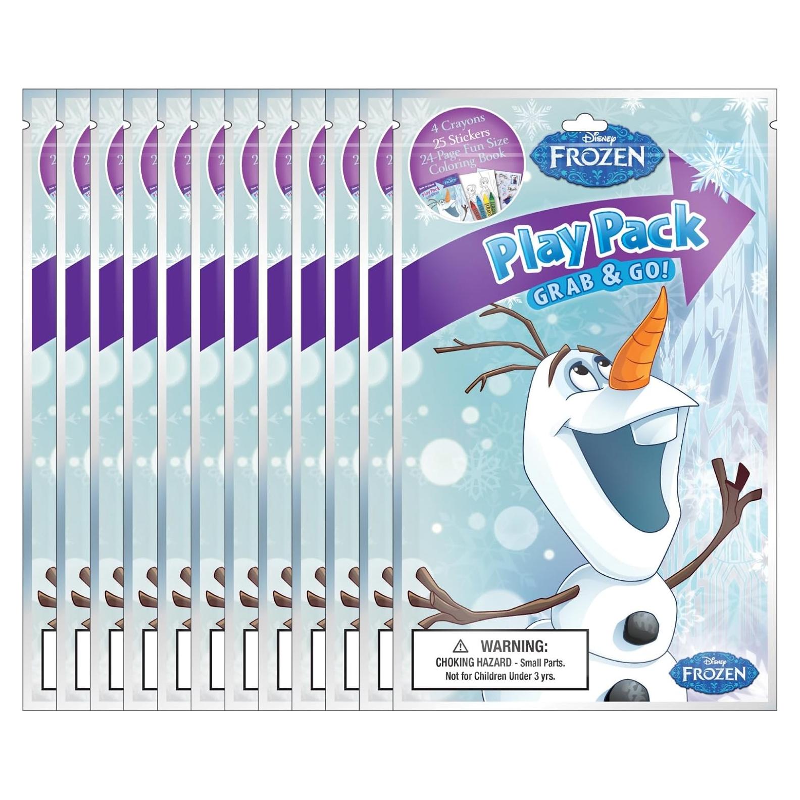 Paquete de Juego Bendon Frozen Olaf - 12 Paquetes con Crayones y Pegatinas