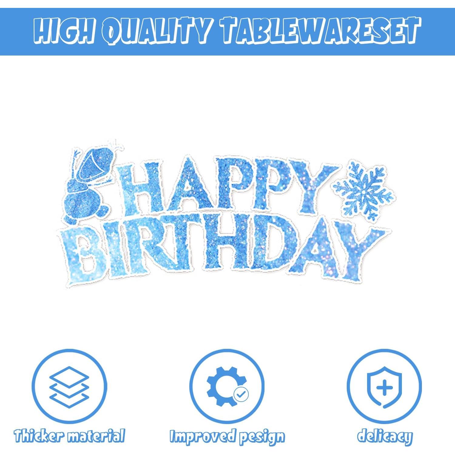 1pcs ice Birthday Cake Topper,Snowflake Party Decoration for Pick Fabulous Cake Topper Frozen Party cake Supplies