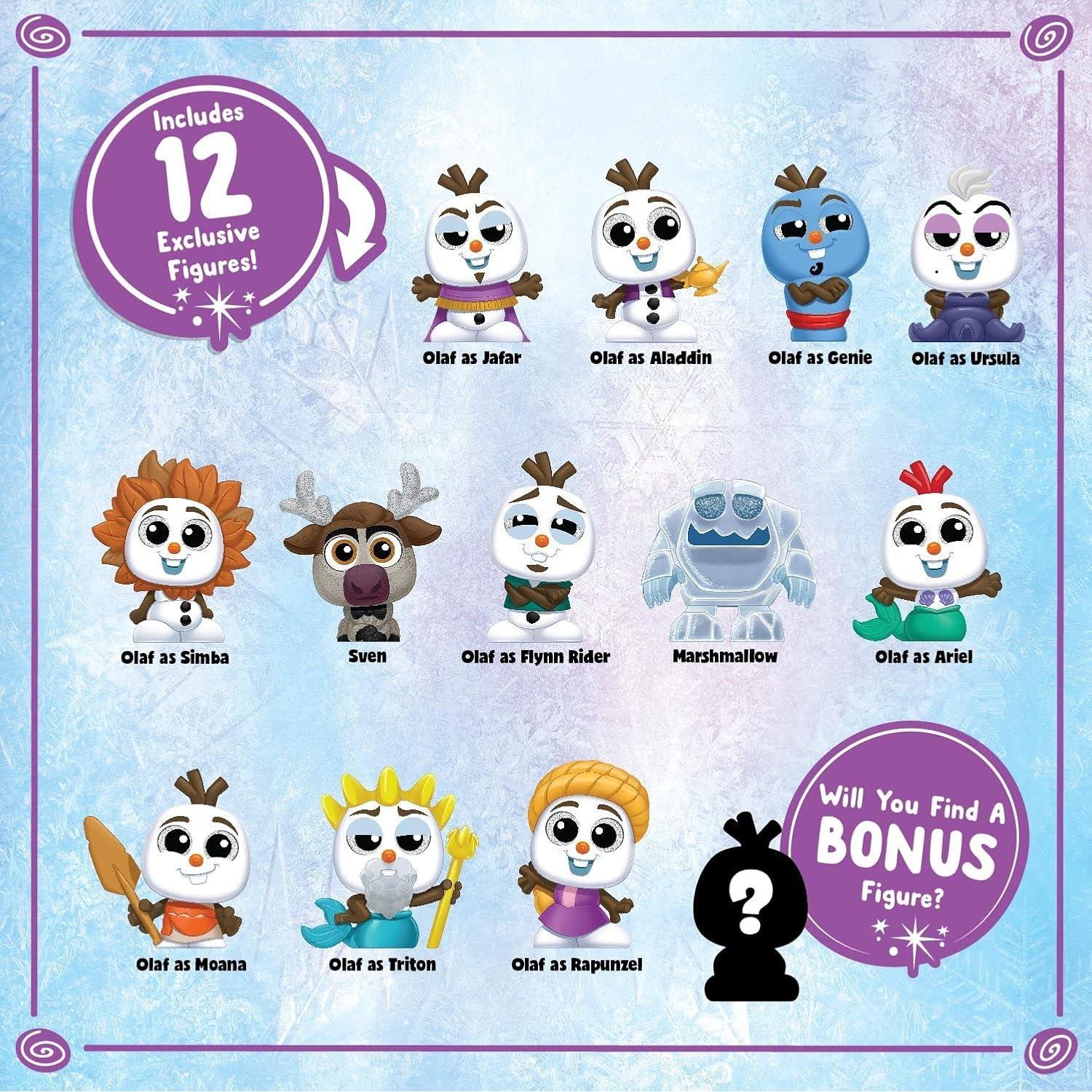 Colección de Figuras Disney Doorables Olaf Just Play 12 Piezas