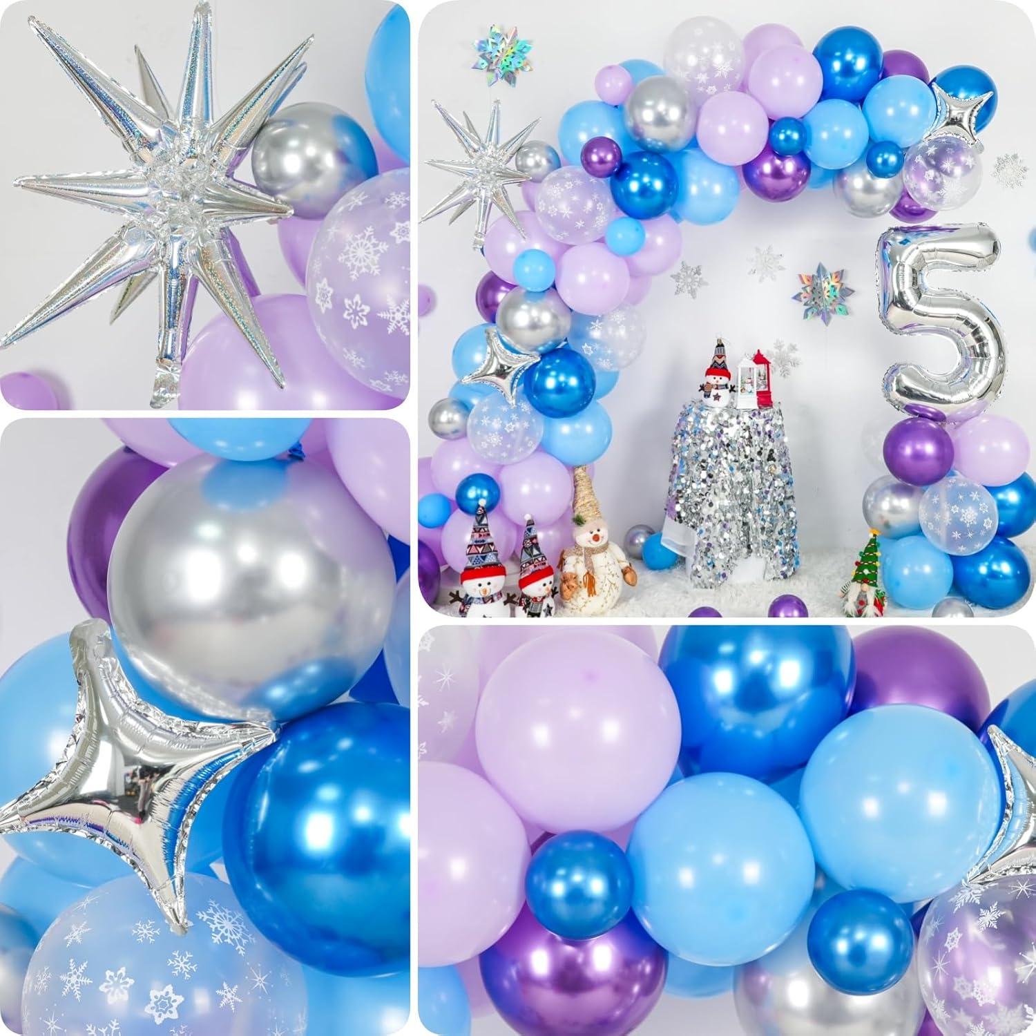 Kit de Decoraciones de Cumpleaños de Nieve 4to Dagelar