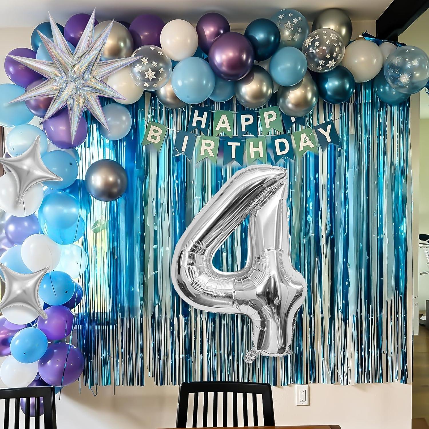 Kit de Decoraciones de Cumpleaños de Nieve 4to Dagelar