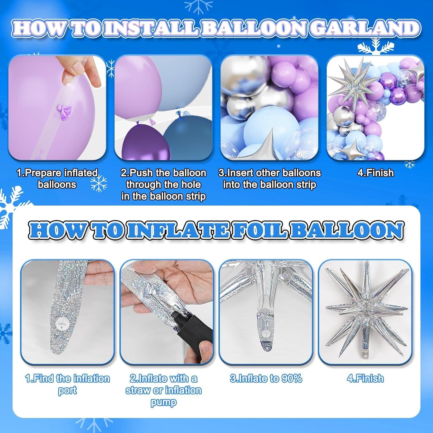 Kit de Decoraciones de Cumpleaños de Nieve 4to Dagelar