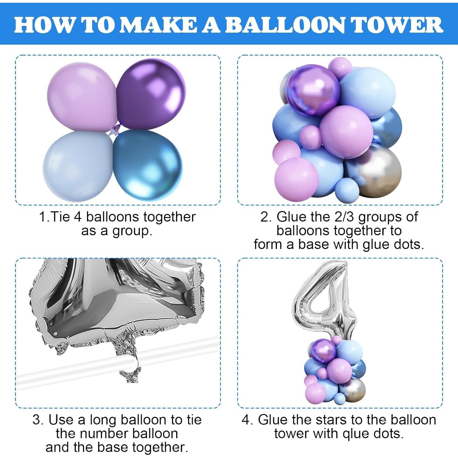 Kit de Decoraciones de Cumpleaños de Nieve 4to Dagelar