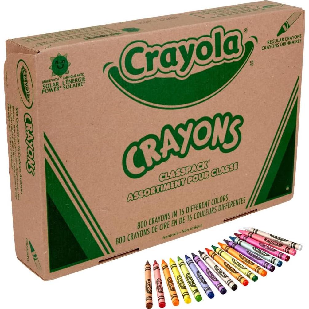 Paquete de Crayones Crayola 800 unidades 16 colores para niños