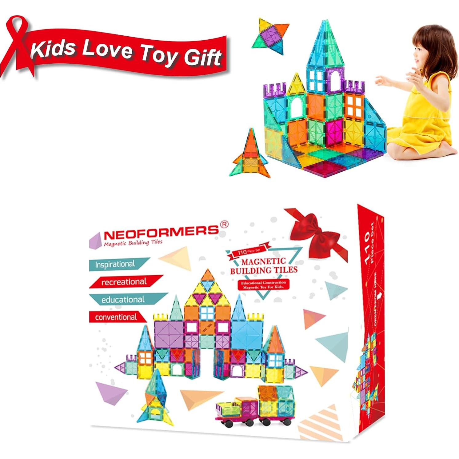 Azulejos Magnéticos NEOFORMERS 110 Piezas 3D STEM para Niños