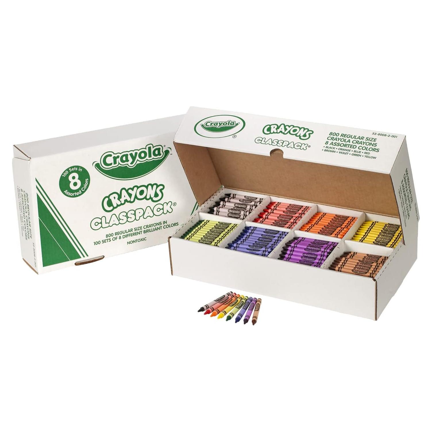 Crayones Crayola Classpack 800 unidades 8 colores escolares