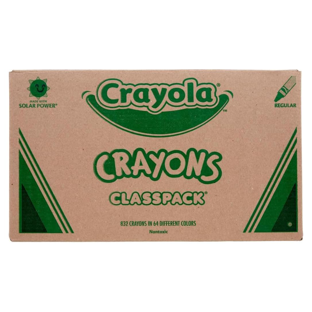 Crayones Crayola 832 unidades en 13 cajas de 64 colores
