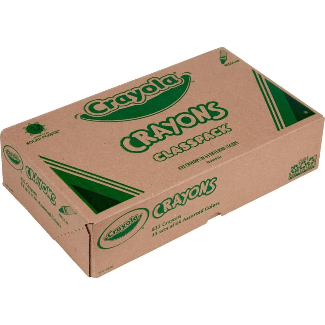 Crayones Crayola 832 unidades en 13 cajas de 64 colores