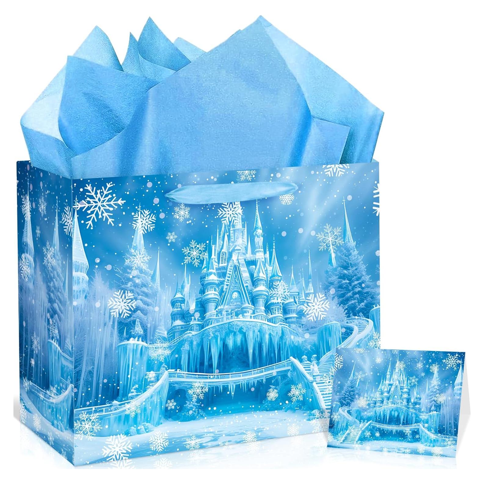 Bolsa de Regalo Grande Congelada Larbful con Tarjeta y Papel